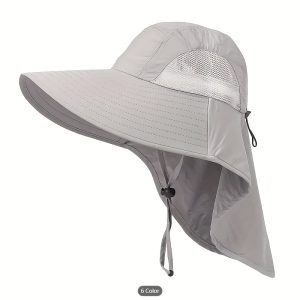 TEMU Outdoor Hat Men's Wide Brim Sun Hat Fishing Cap Visor, Hat