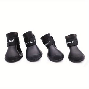 TEMU Pet Silicone Rain Boots Non-slip Waterproof Wear-resistant Soft Bottom Can Not Drop Dog Shoes Small Dogs And Cats Teddy Rain Boots