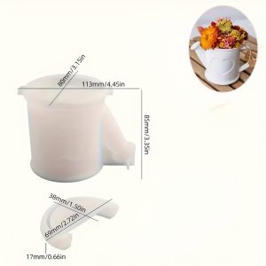 TEMU Resin Casting Molds 2pcs Watering Pot, Flower Pot And Heart-shaped Candle Pot Modeling Silicone Mold, Gypsum Casting Flower Pot Watering Pot,