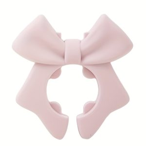 TEMU Silicone Bow-shaped Pot Lid Rest - Cute Pink , For Spoons & Whisks, Kitchen Utensil Holder, Kitchen Utensil Holder| Kitchenware|durable Silicone