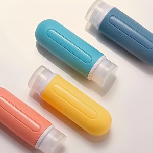 TEMU Silicone Travel Bottles For Toiletries (3oz * 4), Refillable Liquid Travel Size Bottles, Travel Shampoo & Conditioner Bottles, Leak Proof Travel