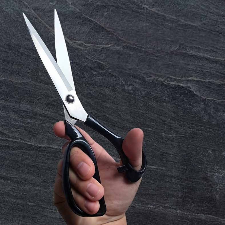 TEMU Stainless Steel Professional Tailoring Scissors, Carbon Scissors – Sharp, Office Scissors, Right/left Wrist Universal Handle For Fabric,