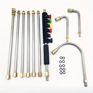 TEMU 10 Pack Pressure Washer Extension Wand Power Washer With 6 Nozzle Tips, Pressure Washer Accessories, Pressure Washer Attachments
