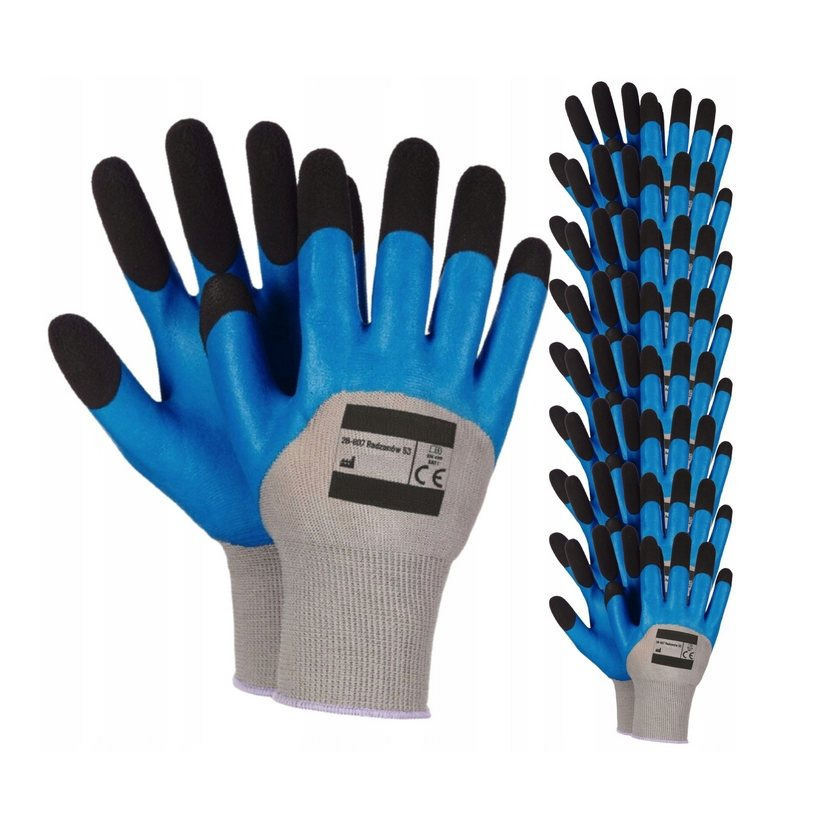 TEMU 10 Pairs Of Gloves, Work Gloves, Foam, Strong, , Waterproof, Size 8, 9, 10, Protective Gloves, Bhp Gloves, Coated Gloves, Foam Work Gloves,