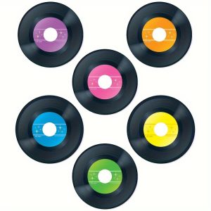 TEMU 18pcs Colorful Records Bulletin Board Cutouts Colorful Records Cut Outs For Bulletin Board, Paper Records, Music Classroom Décor, Record Party