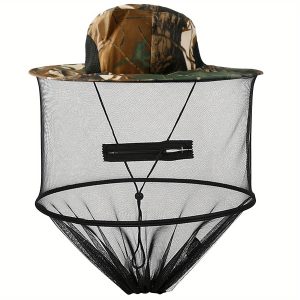 TEMU 1pc Anti-mosquito Bug Head Net Hat Sun Protection With Mesh For Fishing Camping Hiking Outdoor Sports