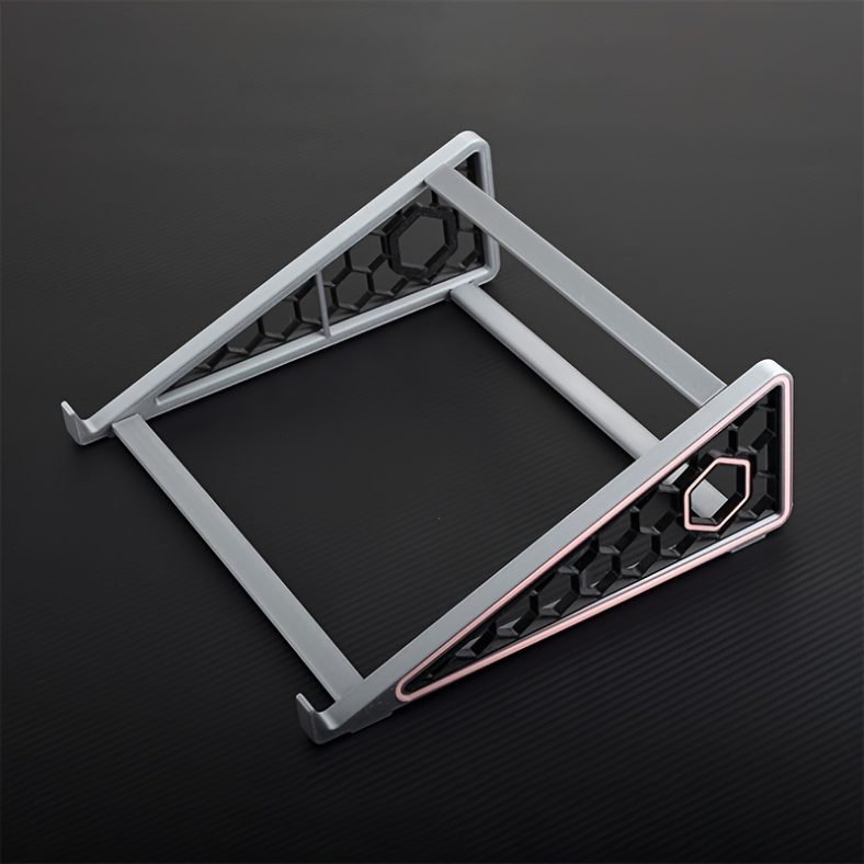 TEMU 1pc Portable Laptop Stand, Ventilated Cooling, Detachable Design, Ergonomic Notebook Holder, Adjustable Laptop Stand, Notebook Stand