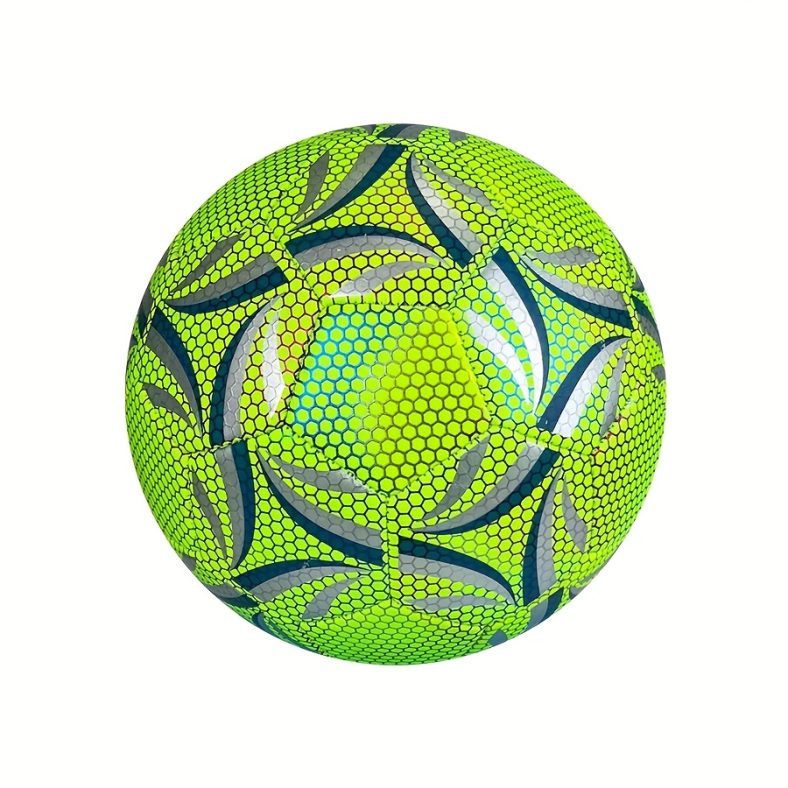TEMU 1pc Vibrant Fluorescent Green Professional Soccer Ball – High-quality Pu For , Machine , Soccer Gear | Fluorescent Soccer Ball | Soccer Ball