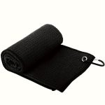 TEMU 1pc Waffle Golf Towel With Hook, For Cleaning Golf Clubs