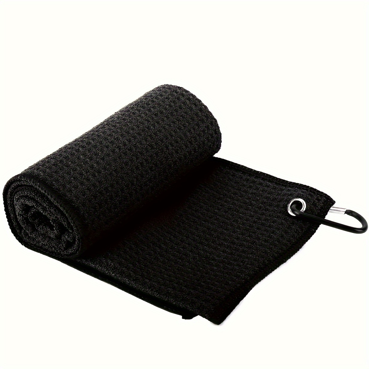 TEMU 1pc Waffle Golf Towel With Hook, For Cleaning Golf Clubs