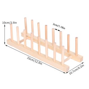 TEMU 1pc Wooden Puzzle Storage Rack With Pegboard & Pegs - Heavy-duty Puzzle Organizer With Pegboard Shelves, Sturdy Floor-standing Design For Adult