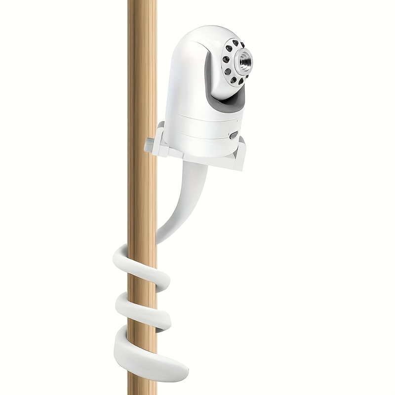 TEMU 1 Twistable Baby Monitor Stand, 360° Adjustable Rotation, For Drilling Installation, Adjustable Stand, Monitor Stand, Indoor , Compatible With