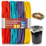 TEMU 20/40 Pack Jumbo Elastic Rubber Bands – Extra Large, Strong Synthetic Rubber Bands For Storage & Organization, Heavy Duty Rubber Bands For