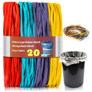 TEMU 20/40 Pack Jumbo Elastic Rubber Bands - Extra Large, Strong Synthetic Rubber Bands For Storage & Organization, Heavy Duty Rubber Bands For