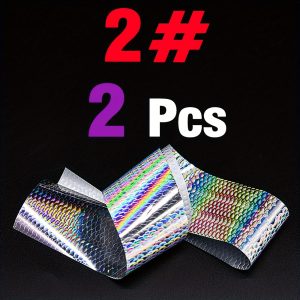 TEMU 2 Packs Iridescent Lures - Laser-reflective, , 3.99x49.78cm - Fishing, Fishing Lures, Vibrant Fishing Lures, Durable Fishing Lures