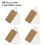 TEMU 400 Sheets White Blank Flashcards With Binding Rings, 2.76 X 1.57 Inch Index Cards, Small Note Cards Learning Cards Paper Cards, Mini Index Note