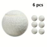 TEMU 6pcs Durable Tennis Balls, Beginner High Bounce Practice Tennis Balls, Portable