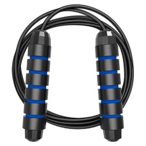 TEMU Adjustable Fitness Jump Rope With Bearings, 275cm Professional Crossfit Jump Rope For Aerobic, Speed, And Training, Steel Wire With Pvc Coating,