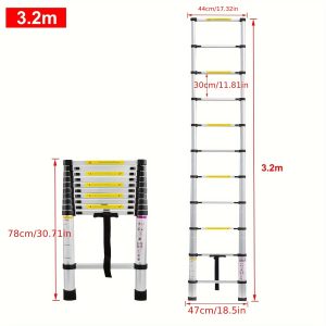 TEMU Aluminium Telescopic Ladder Folding Ladder Step Ladder Extension Ladder Ladder Ladder Ladder Aluminium Ladder