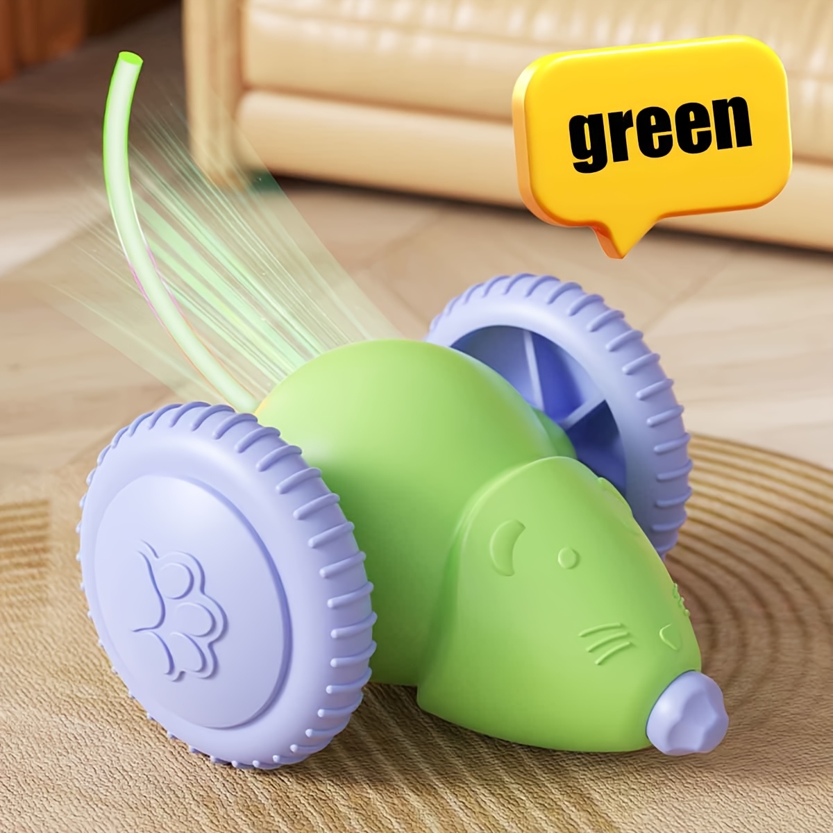 TEMU Cat Toys Mice, Rechargeable Lasting Indoor Cat Toys, Interactive Pet Toys With High Boredom , And Rechargeable Intelligent Pet Electric Toys.