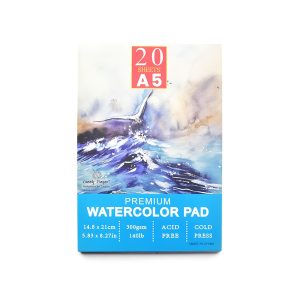 TEMU [cold Press Watercolor Paper] 1pc Watercolor Paper Pad, A5, 20 Sheets 140 Lb/300 Gsm Cold Press Watercolor Paper - White Water Color Paper For