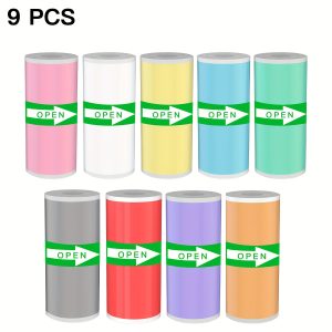 TEMU Colored Mini Sticker Printer Paper, Thermal Printer Stickers, Multi-rolls Of Colored Self-adhesive Stickers, Mini Thermal Printer Paper For