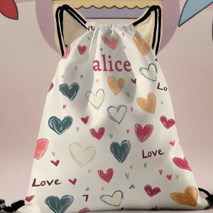 TEMU [customization]1pc Customized Drawstring Gym Bag - Customized With Content (name, Holiday Phrases, Etc.), Stylish Women's Drawstring Gym Bag,