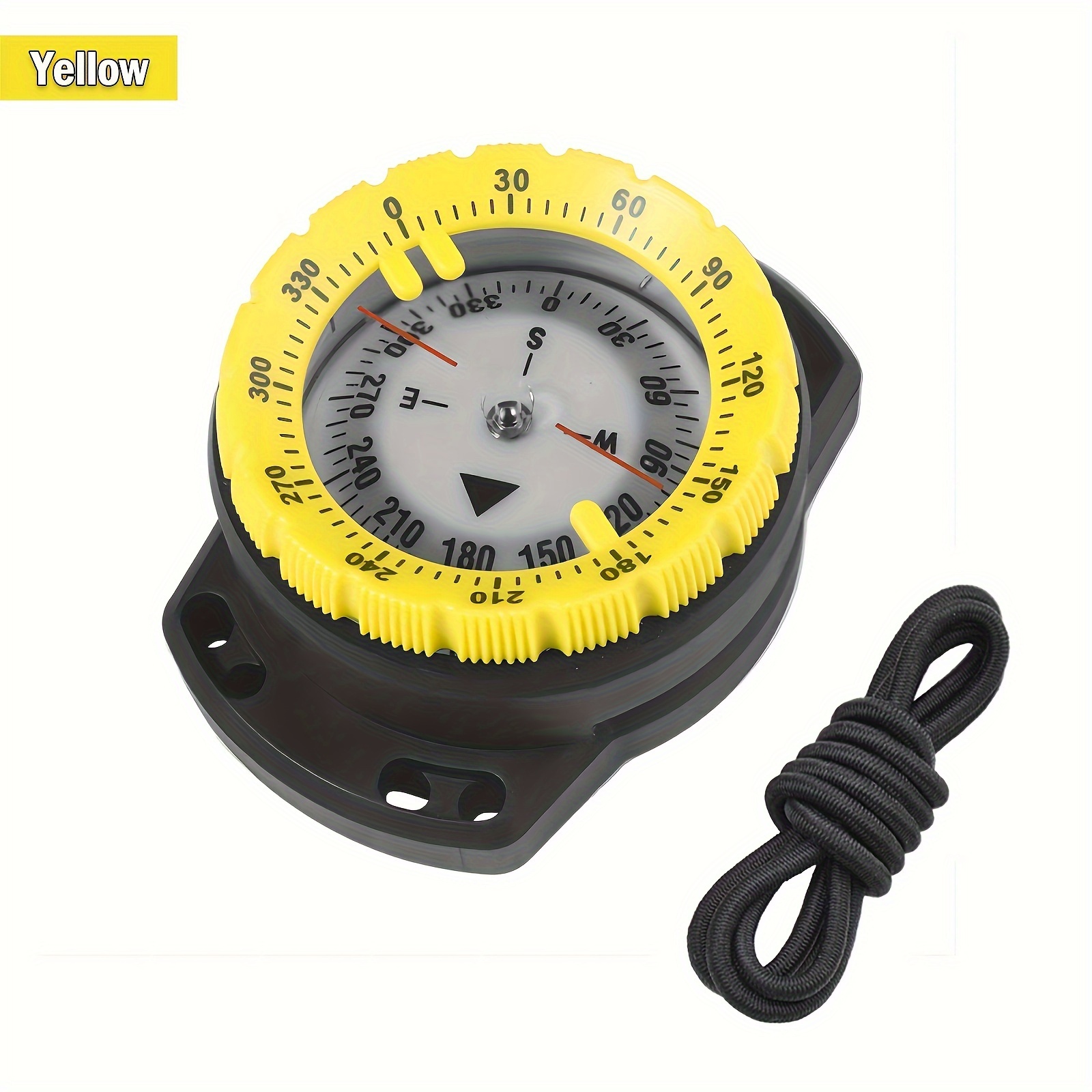 TEMU Diving Compass, 50 Meters Luminous Compass With Elastic Wrist Strap, Outdoor Diving Adventure Equipment