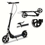 TEMU Kick Scooter, 2-wheel Foldable Adult Scooter With Adjustable Handlebar, , Without Battery