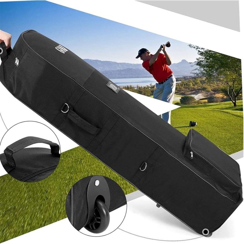 TEMU Padded Golf Bag Travel Golf Club Bag Golf Travel Bags Golf Bag Cover 130x25x36cm Golf Carry Bag With Wheels For Golf Geartransportation