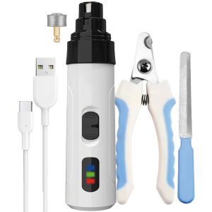 TEMU Pet Nail Trim Set Dog Nail Grinder, Pet Supplies, Pet Cleaning Dog Nail Trimmers And Clippers Kit, Electric Pet Nail Grinder, Rechargeable, For