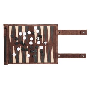 TEMU Portable Backgammon Storage Bag Travel Set With Lightweight Foldable Board