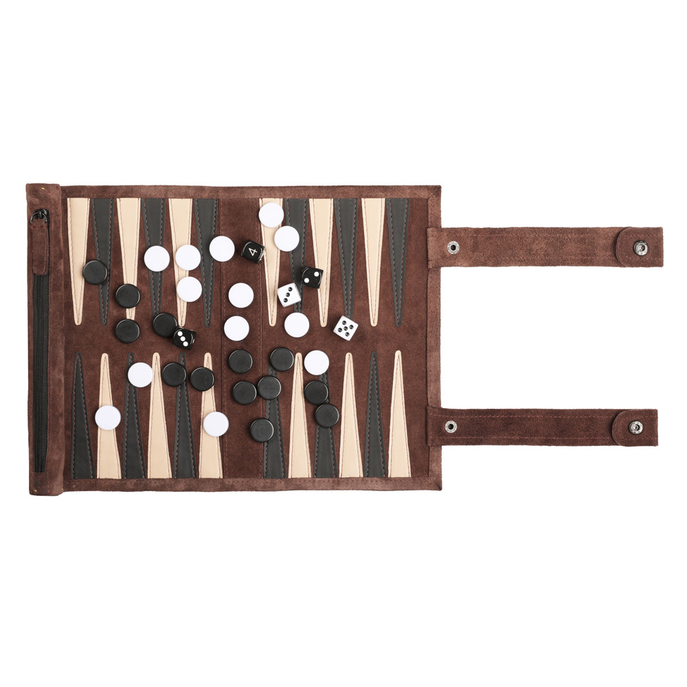 TEMU Portable Backgammon Storage Bag Travel Set With Lightweight Foldable Board