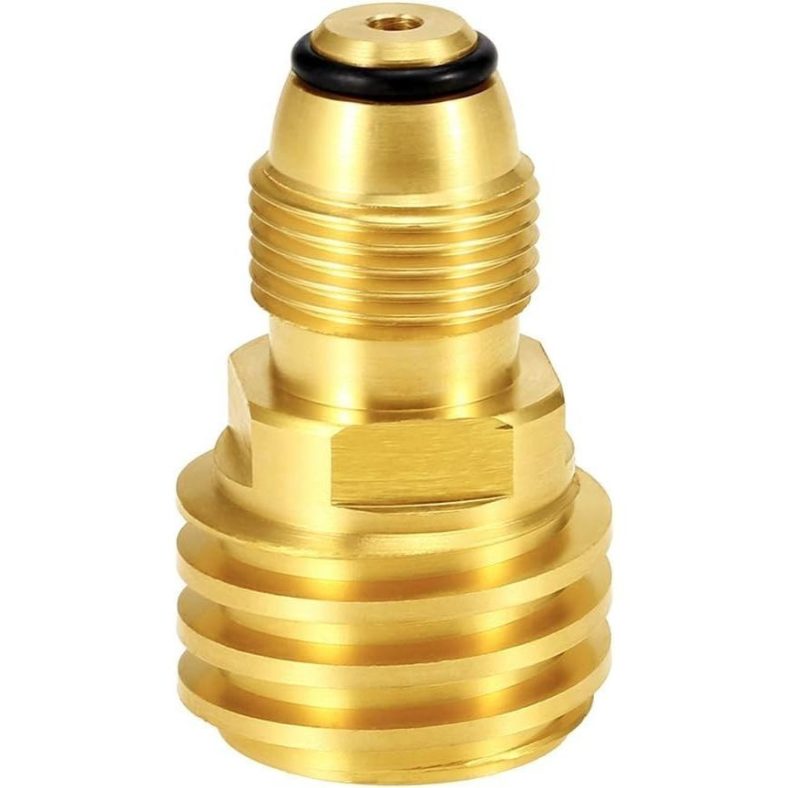 TEMU Propane Tank Adapter Converts Pol To Qcc1, Propane Adapter Brass, Propane Tank Adapter Converts Pol Lp Tank To Qcc1/type1 Hose Or Regulator, Old