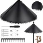 TEMU Squirrel Proof Baffle For Bird Feeders – 2pcs, 19 Inch Large Squirrel Guard With Spikes, Squirrel Baffle For Bird Feeder Pole, Outdoor Squirrel