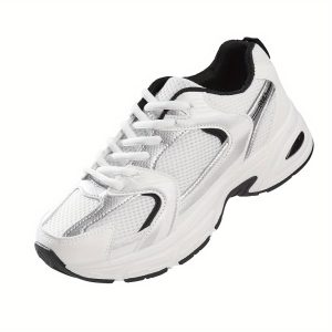 TEMU Womens Trainers Running Shoes Lightweight Workout Sneakers Walking Tennis Slip-on Shoes, White