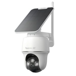 REOLINK First 4K Solar Security Cameras Wireless Outdoor, Argus PT Ultra+Solar Panel, 360° Pan Tilt Auto-Tracking, 8MP Color Night Vision, 2.4/5 GHz