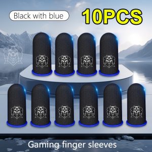 TEMU 10er-Set Gaming Fingerhüllen Atmungsaktive Fingerhüllen für Gaming, für Gaming Daumenhüllen, Fingerprotektor für Mobile Gaming, schweißfest,