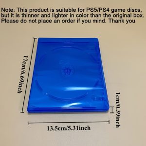 TEMU 1pc Case For Blu-ray, Cd, Dvd, And Ps5 Game Discs - Durable Pp Plastic Protective Sleeve With Insertable Pages, For Easy Visibility, Ideal For