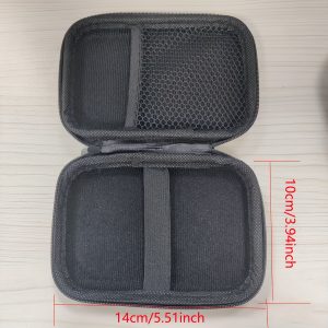 TEMU 1pc Hard Shell Protective Case, Suitable For R35s/r36s Handheld Gaming Consoles - Black Zippered Storage Bag, Portable And Compact, Gaming