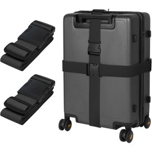 TEMU 2pcs, Tsa Colored Luggage Straps, Luggage Ropes, Suitable Luggage/handbags, Travel Luggage Accessories (quick Identification Luggage), Halloween