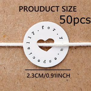 TEMU 50 Out Of 100 Mini Special Heart-shaped Tags, Mini Round Small Hang Tags, Items For Teenagers, Inexpensive Items, Quirky Items, Hanging