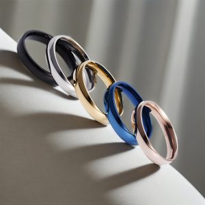 TEMU 5pcs 4mm Stainless Steel Wedding Bands - High Polished, Fit, 6-13, Everyday For Couples, Everyday Rings|modern Wedding Bands|durable Wedding