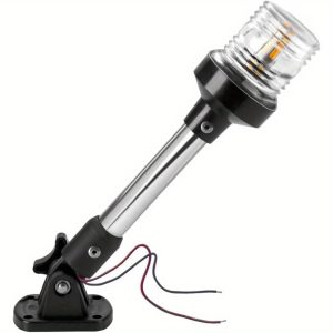 TEMU Boat Lights, Boat Navigation Lights, , White Led Boat Stern Light, 12-24v, 6"/9"/12", Pontoon Boat Lights, Lights, Boat Accessories, Navigation