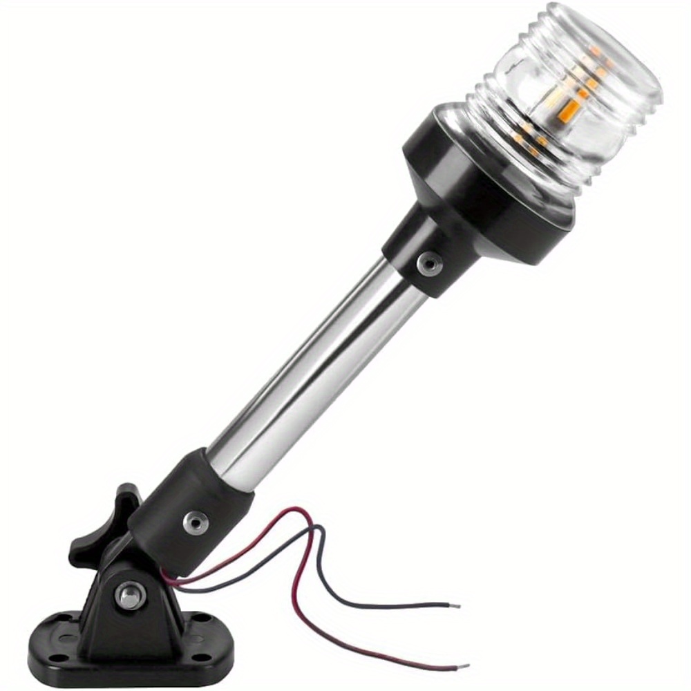 TEMU Boat Lights, Boat Navigation Lights, , White Led Boat Stern Light, 12-24v, 6"/9"/12", Pontoon Boat Lights, Lights, Boat Accessories, Navigation