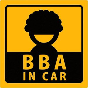 TEMU Car Bumper Stickers Bba In Car Vinyl Decals For Cars, Car Interior Accessories, Car Decoration, Car Accessories