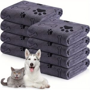 TEMU Dog Towel Drying Pet Towel, Puppy Microfiber Quick-drying Dog Claw Bath Towel, Pet Bath Products Absorbent Medium Dog Pet Bath Towel