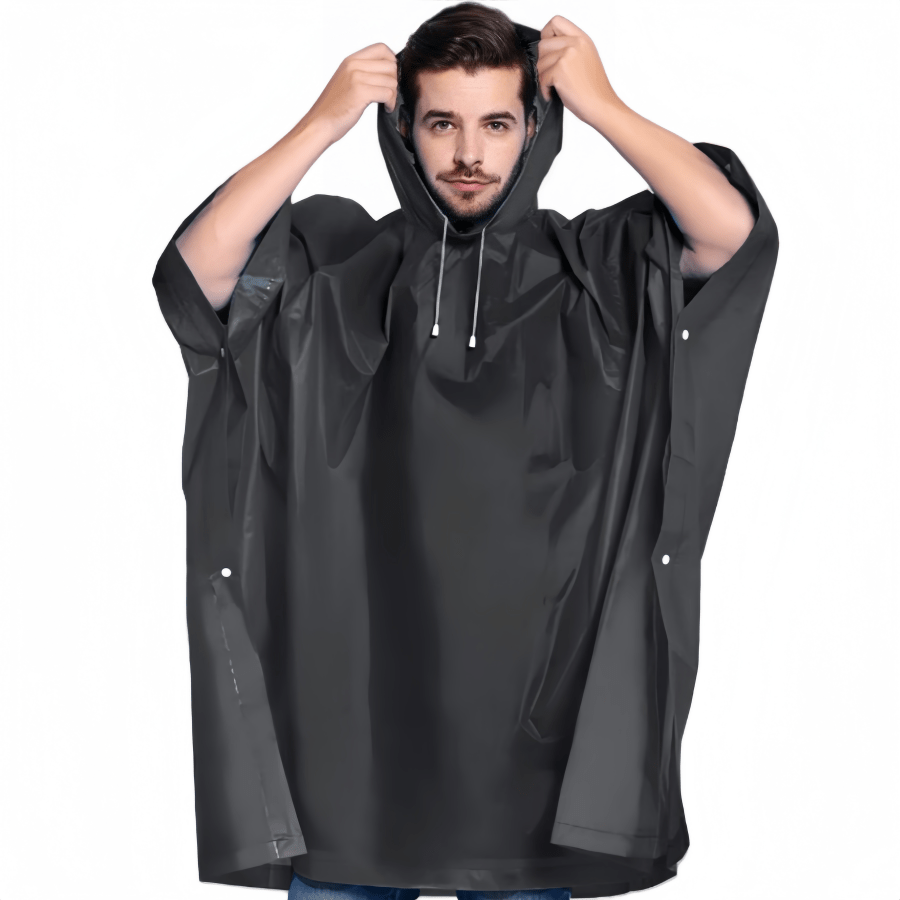 TEMU Portable Thickened Raincoat For Travel, Waterproof Outdoor Poncho, Reusable Camping Rain Cover, Travel Gear.