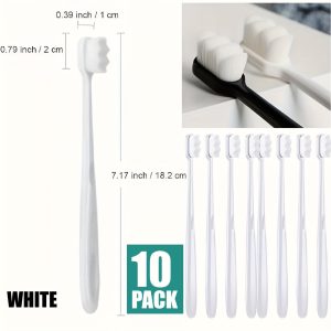 TEMU Premium 10-pack Micro For Sensitive Teeth & Gums - Floss Bristle Ultra Fine Deep Cleaning Oral Care Personal Hygiene Cleaning Products