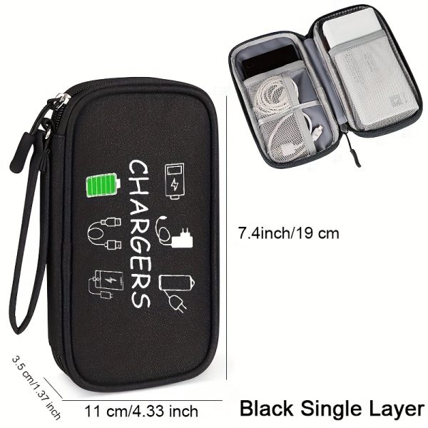 TEMU Reisopbergtas, Kledingbeschermingszakje - Draagbaar Handtas Organizer voor Datakabels/USB-sticks/Power Banks & Telefoons